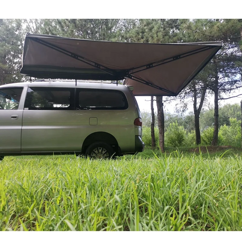 

Canvas Free Standing 270 Degree Awning Camping Folding Car Shelter
