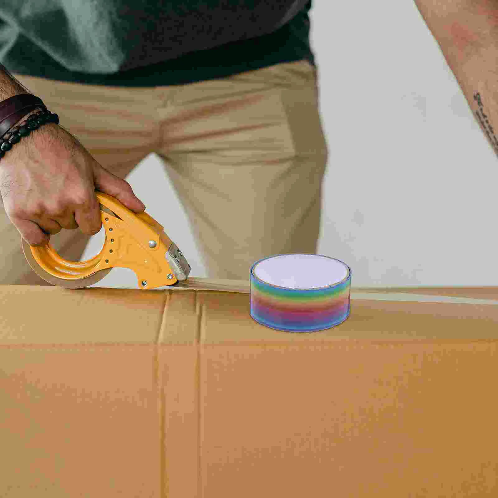 5 rollos de cinta de bolas, conducto colorido para etiquetar cintas adhesivas enrollables
