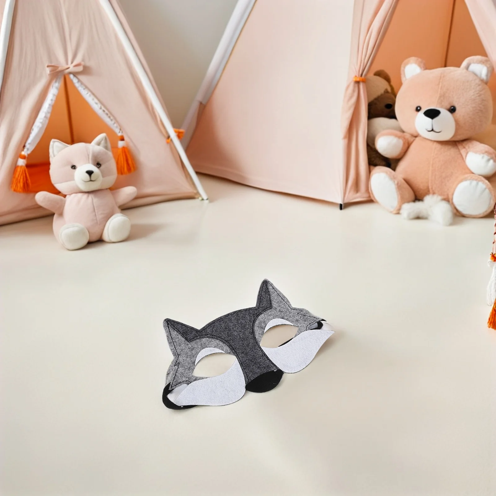 12 قطعة قناع نصف وجه على شكل ذئب الهالوين، أزياء تنكرية واقعية، إكسسوار للحفلات التنكرية، غطاء للحيوانات البرية #6