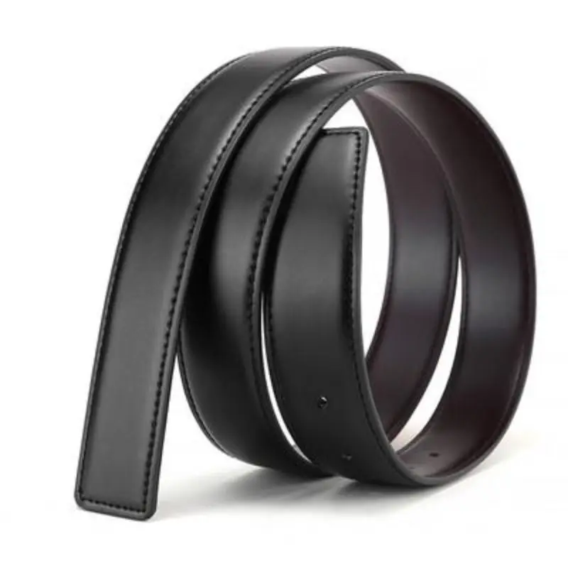 Headless men\'s leather 3.4cm belt