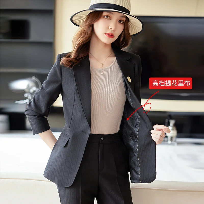 Suit Jacket Women's Autumn New Elegant Interview Work Clothes Formal Wear High Sense Goddess Temperament Professional Tailored S