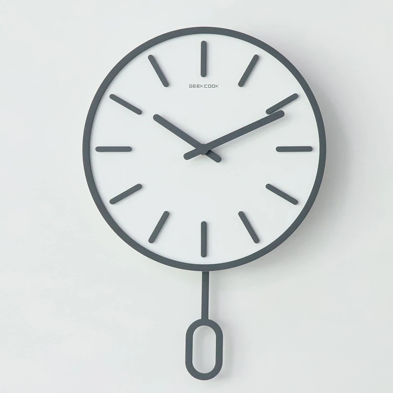 

Nordic Decoration Silent Wall Clock Modern Wall Clock Vintage Swing Battery Operated Wall Clock with Pendulum Modern Decoration