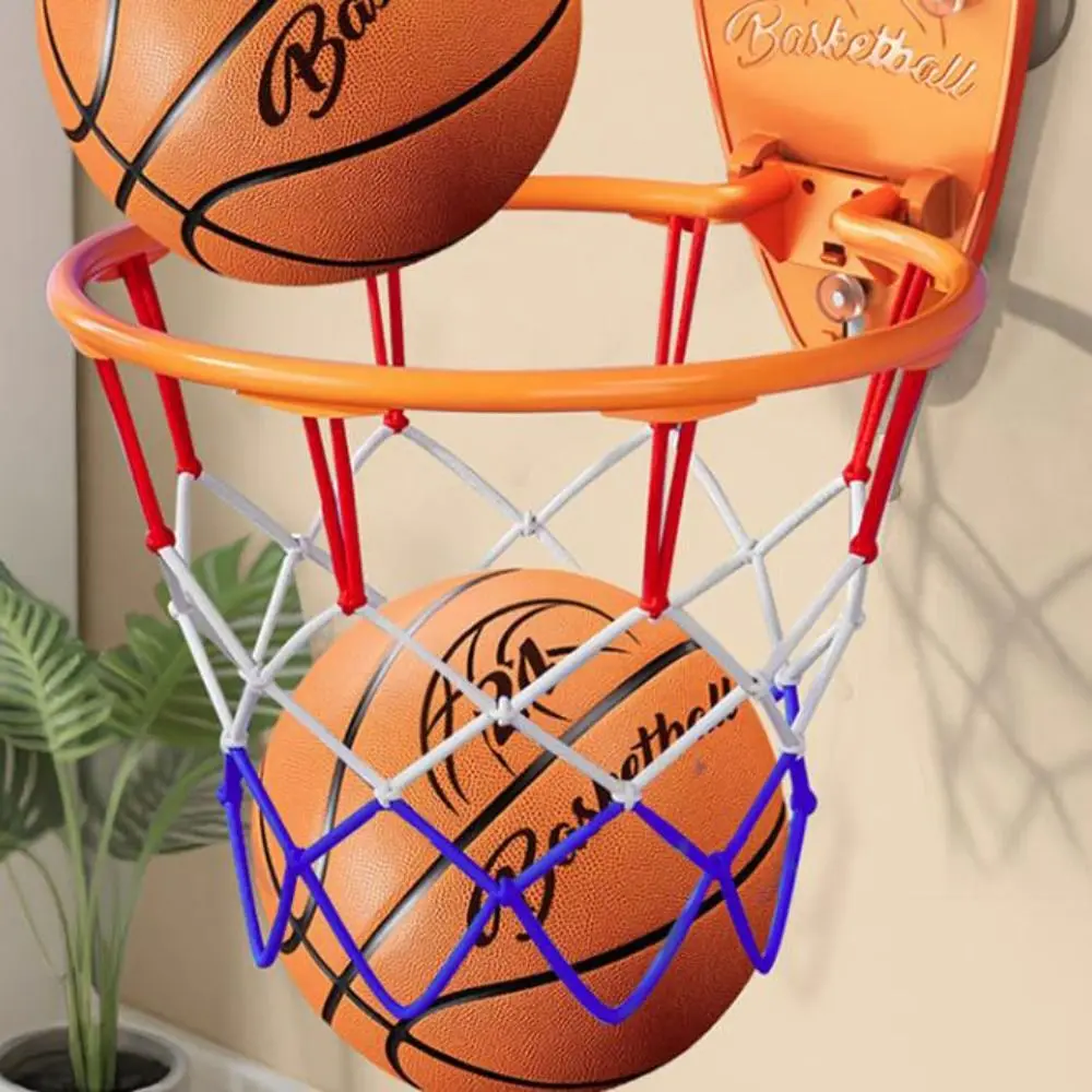 

Foldable Baby Basketball Set Cartoon Animal Inflatable Ball Toddler Basketball Hoop No-Drill Installation Basketball Set