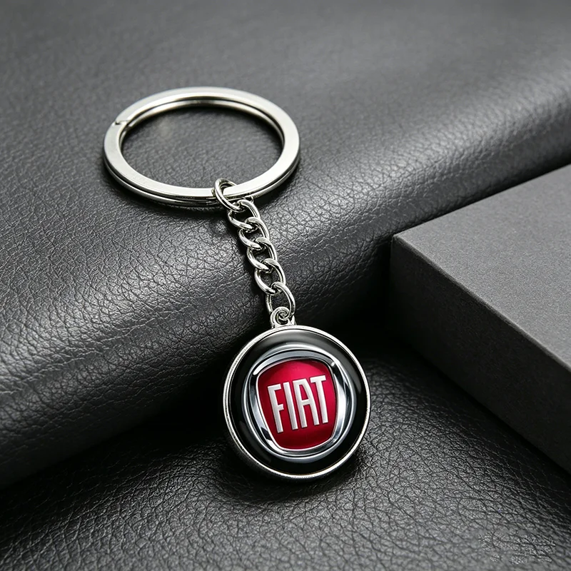 Porte-clés en métal pour voiture, pendentif, porte-clés pour Fiat Abarth 500 500c 600 Aegea Doblo Panda Palio Tipo Punto Stilo Bravo