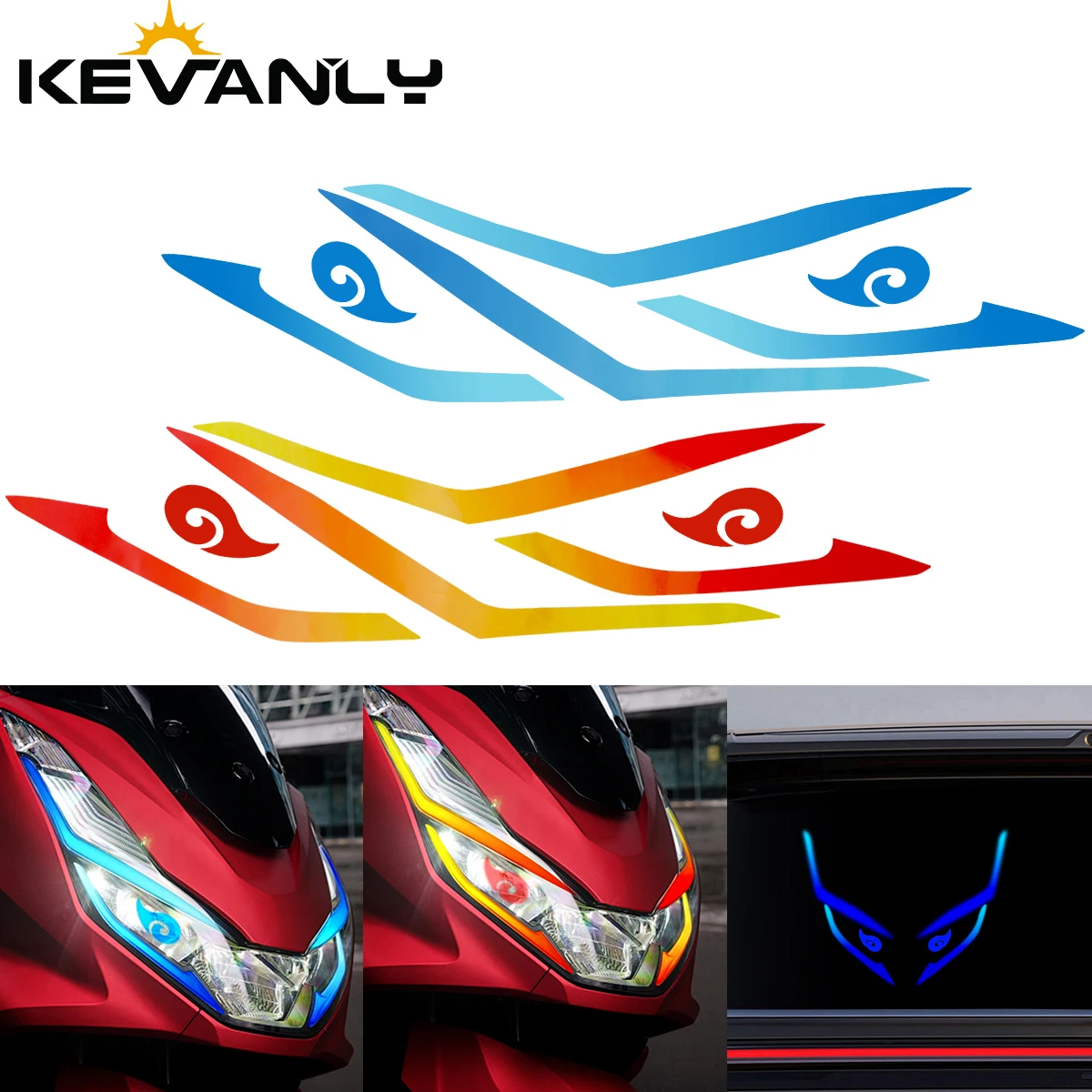 

Suitable For Honda PCX160 Model Motorcycle Headlight Stickers Eyes Front Headlight Decorative Accessories Waterproof Decals