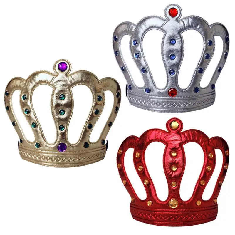 Corone per bambini re e regina oro fascia corona corona giocattolo portatile per adulti Festival vacanze e puntelli fotografici