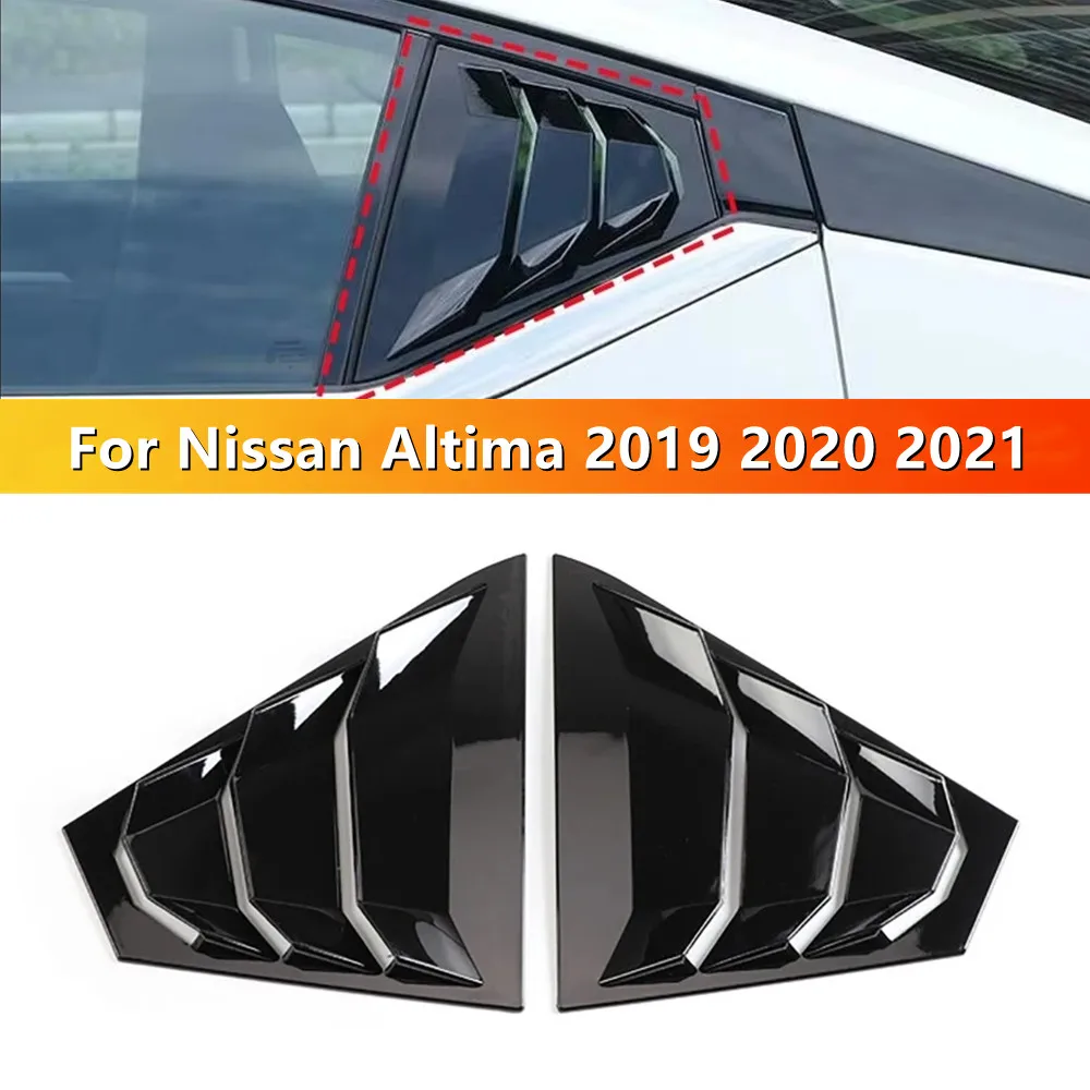 

Для Nissan Altima 2019 2020 2021, внешнее заднее окно автомобиля, четверть, жалюзи, крышка боковых вентиляционных жалюзи, аксессуары для отделки
