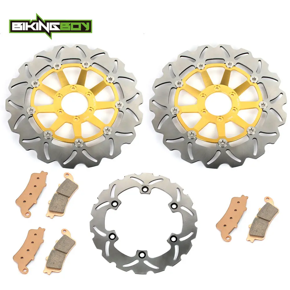 BIKINGBOY For CBR 1100 XX Super Blackbird 97 98 99 00 01 02 03 04 05 06 07 08 Front Rear Brake Discs Rotors Disks Pads CBR1100XX