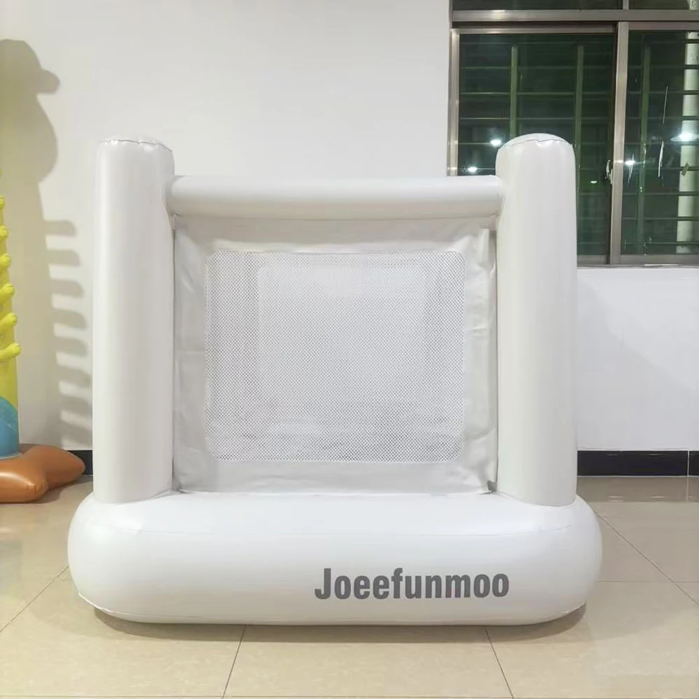 

JOEEFUNMOO White Bouncy Mini House Toddler Inflatable Bounce Tumble Kids Little Bouncer PVC house