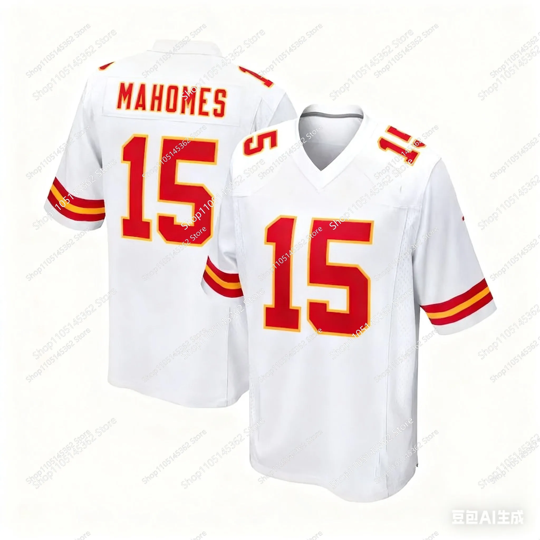 2024 fanáticos de Mahomes # 15 Camiseta de entrenamiento de sudor para adultos y niños, equipo de fútbol para ejercicio al aire libre, impresión 3d