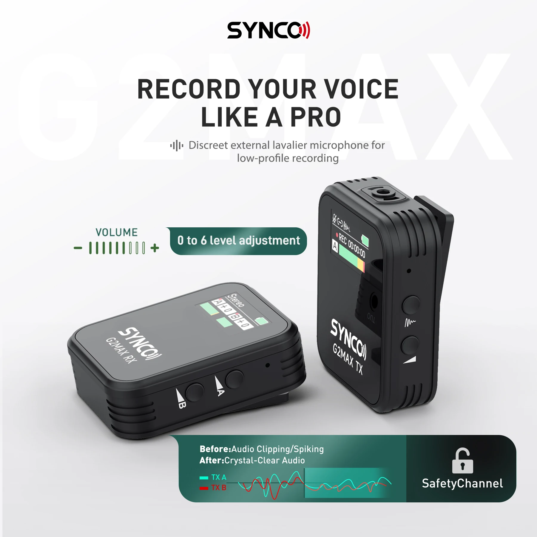 Synco G2 A2 MAX Microphone for Phone G2A2 PRO Mikrofon Audio Mic Smartphone Streaming Equipment Cellphones Mike Wireless Studio