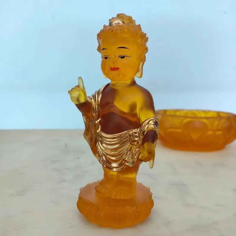Direct sales from the manufacturer: Water-glazed painted Bath Buddha and Prince Buddha statues for home use, Buddhist temple off