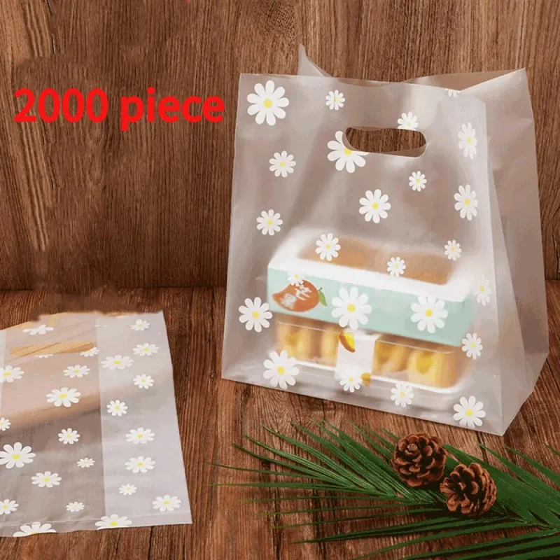 

20 00piece. custom. Custom print plastic merchandise take away bags shopping bag die cut handle bag cakes