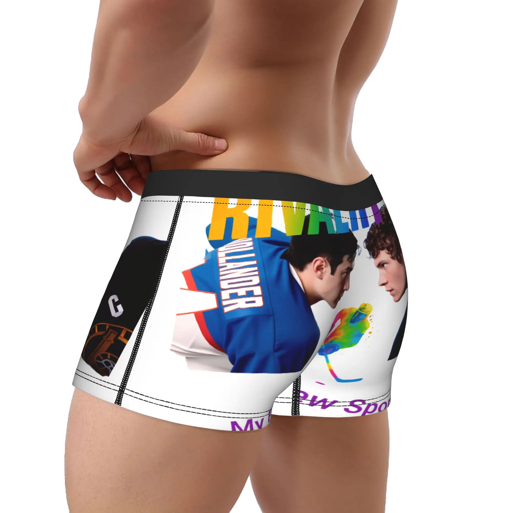 Printed Boxer Shorts Panties Briefs Men's Shane Hollander & Ilya Rozanov Underwear Heated Rivalry Soft Underpants for Homme