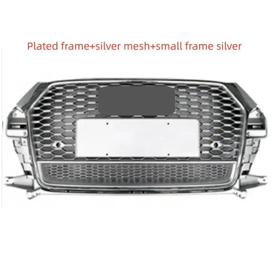 Car Front Bumper Grille Grill for Audi RSQ3 for Q3/SQ3  2016 2017 2018（Refit for RSQ3 Style）Car Accessories