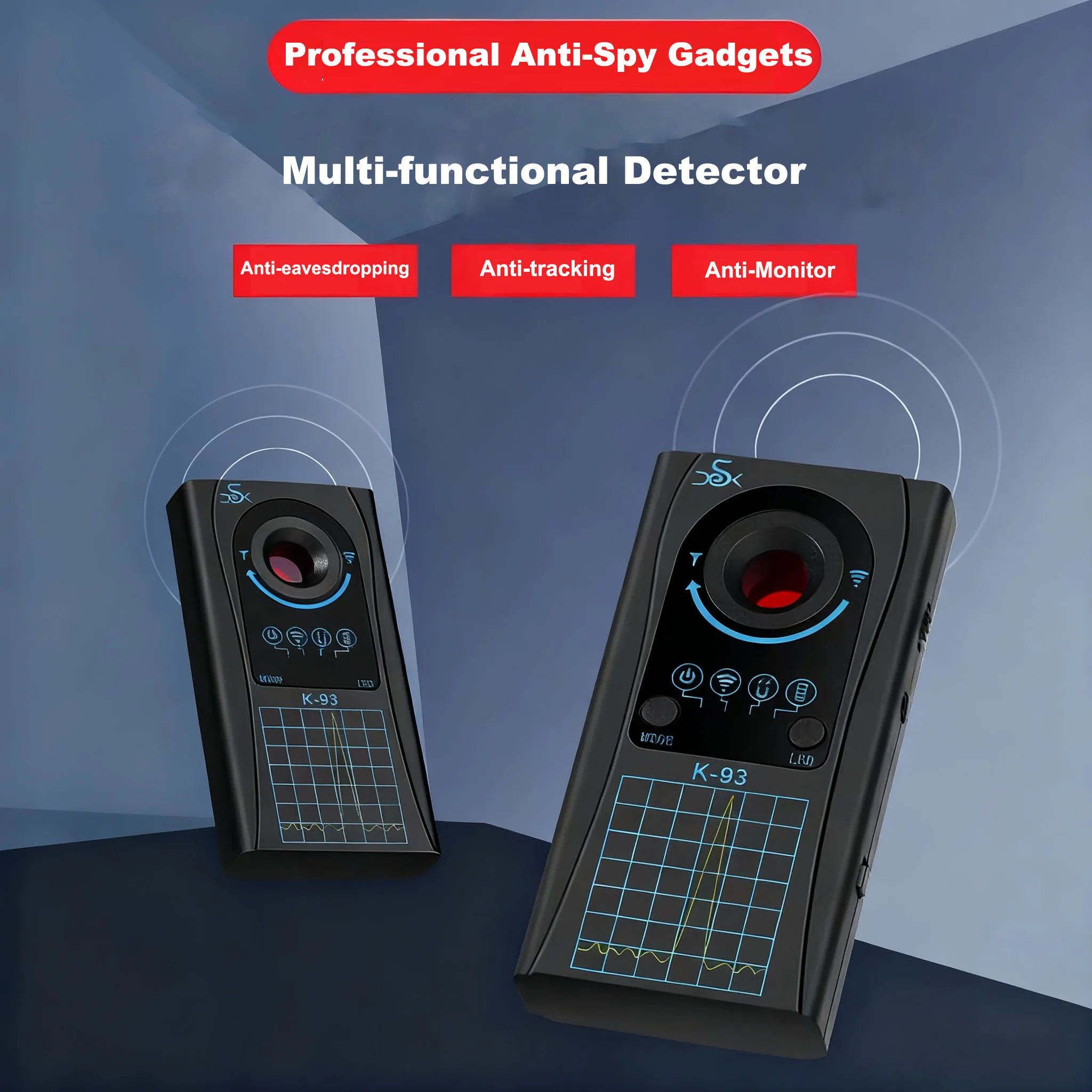 

Hunter Wireless Signal hearing Detector Multi-Function Hidden Bugging Device Detector,High-Sensitivity Spy Camera/Tracker Finder