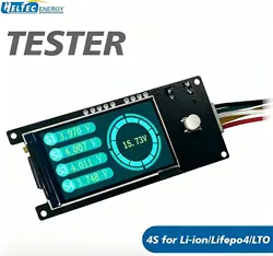 Heltec 4S 6S 8S Battery Voltage Tester for Li-ion, LiFePO4, LTO Packs, Single Cell & Series Voltage Monitor