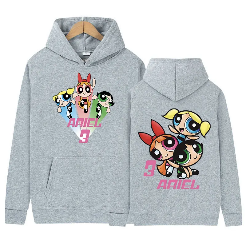 Cute Powerpuff Girls Birthday Girl Print Hoodie Men Women Casual Fashion Autumn/Winter Sweatshirt Loose Pullover Oversized Hoody