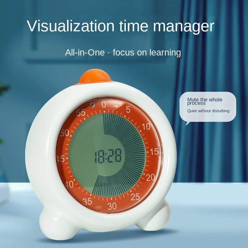 Eye Time Manager Children Learning Alarm Clock Mute Timing Reminder