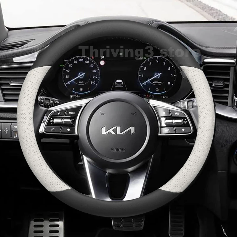

Leather Car Steering Wheel Cover For Kia CEED SW PHEV GT-Line Sportswagon PHEV 2010-2022Auto Steering Wheel Kia CEED Accessories