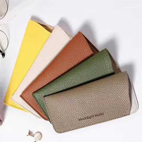 Portable Glasses Bag Soft PU Leather Sunglasses Case Box Reading Eyeglasses Pouch Protective Case Cover Eyewear Protector