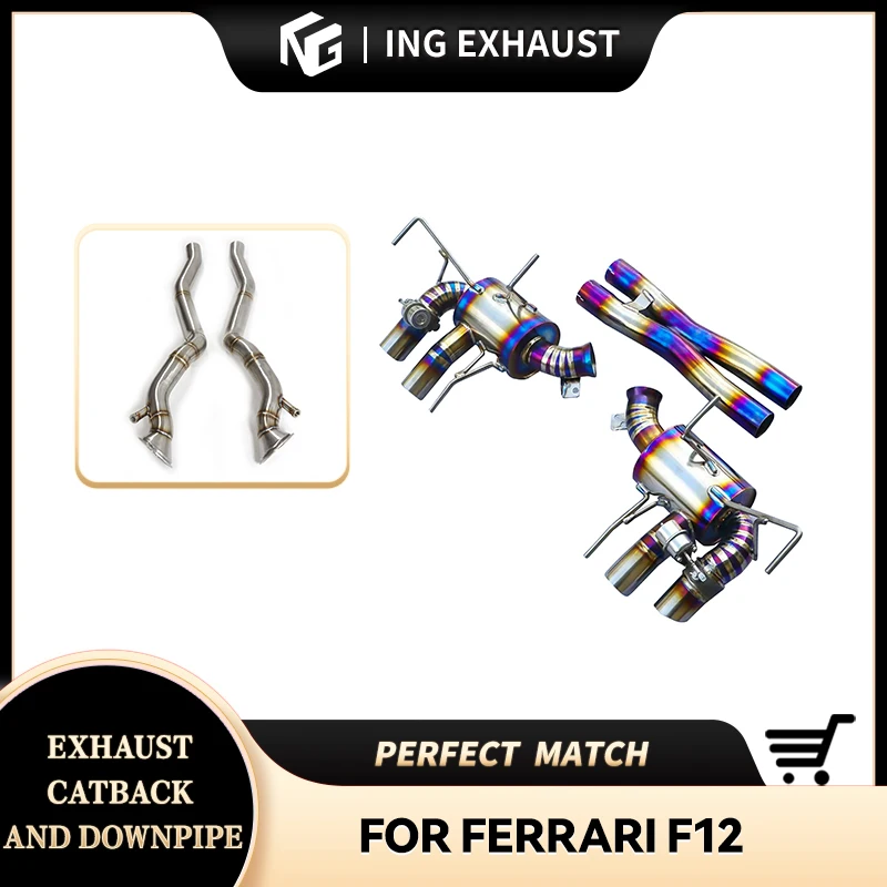 

ING Valve Catback + система водосточной трубы Ti Alloy для Ferrari FF F152 F12 6,2L автомобильное масло, глушитель двигателя, аксессуары, выхлоп