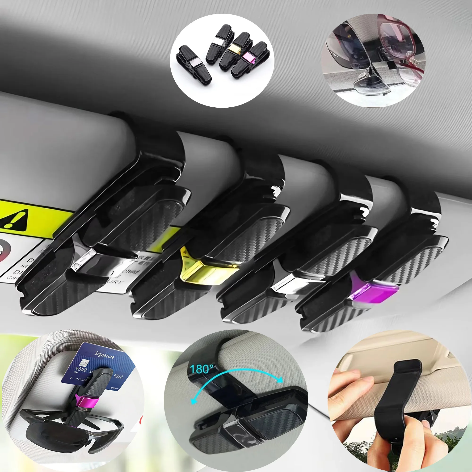 Multifunktionale Auto Brillenetui Sonnenblende Brillenhalter Sonnenbrille Clip Karte Ticket Brillenhalter Auto Innenzubehör