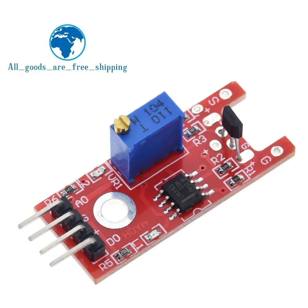 TZT KY-024 Linear Magnetic Hall Sensor Board Switch Speed Counting Hall Sensors Module For Arduino Diy KY024 Hall Sensor