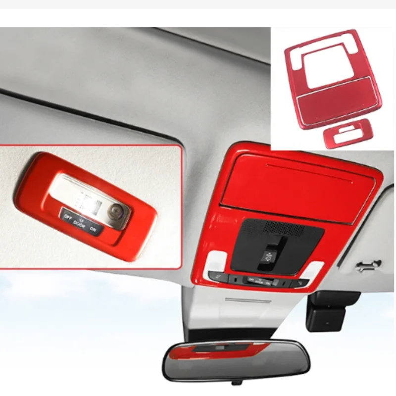 

For Honda Civic Sedan 2022 2023 2024 Carbon Fiber Car Front Rear Roof Reading Light Lamp Cover Trim Interior Molding Accessories