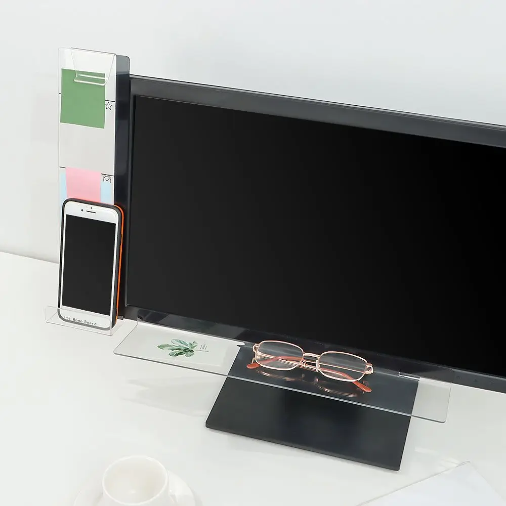 حامل هاتف أكريليك، صندوق بطاقات الاسم، شاشة عرض منظمة سطح المكتب، لوحة رسائل، مشبك مذكرة #2