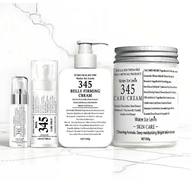 345 Retinol PDRN Centella Face&Eye Cream Mist Set,Deep Hydration Soothing Repair Moisturize,Brightening Recovery Korean Skincare