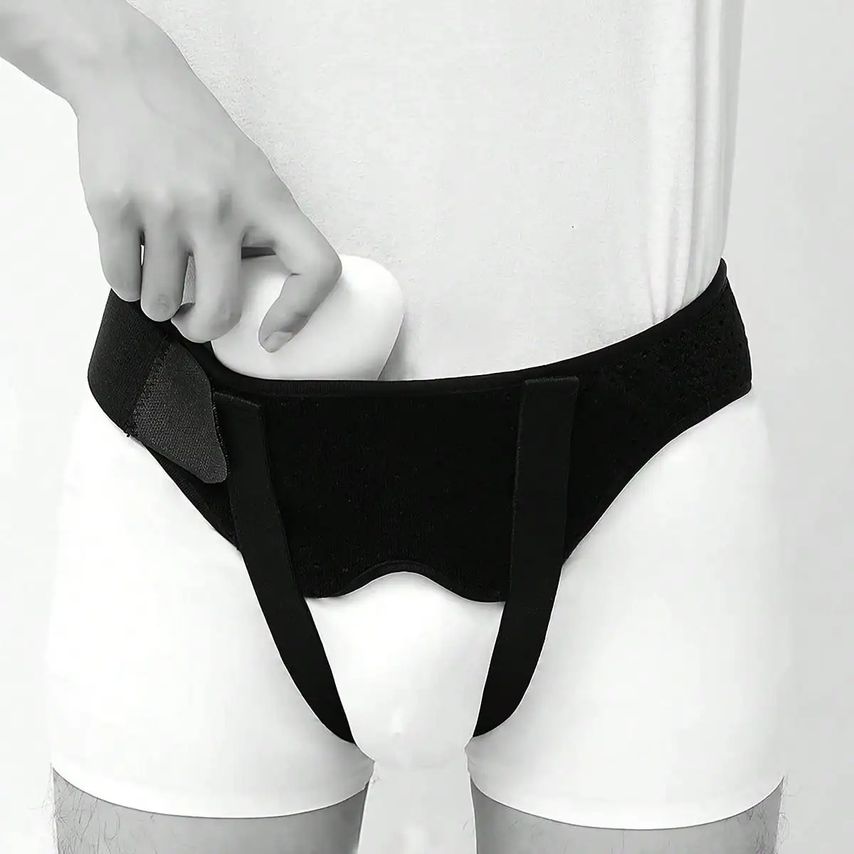 1 Post-Surgery Hernia Support Belt, Arch Design & Target Hernia Zone Compression – Heavy-Duty Pressure Support Ideal for hernia recovery, inguinal hernia, umbilical hernia & navel hernia Surgical-grade hernia truss, machine washable, black & white availab