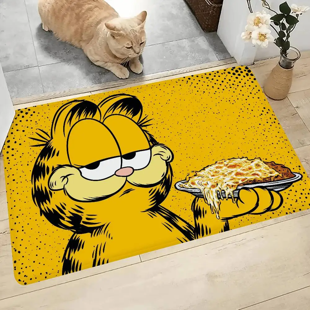 Cute Anime G-Garfields Cat Floor Mat Rectangle Anti-slip Home Soft Badmat Front Door Indoor Outdoor Mat Hotel Decor Mat