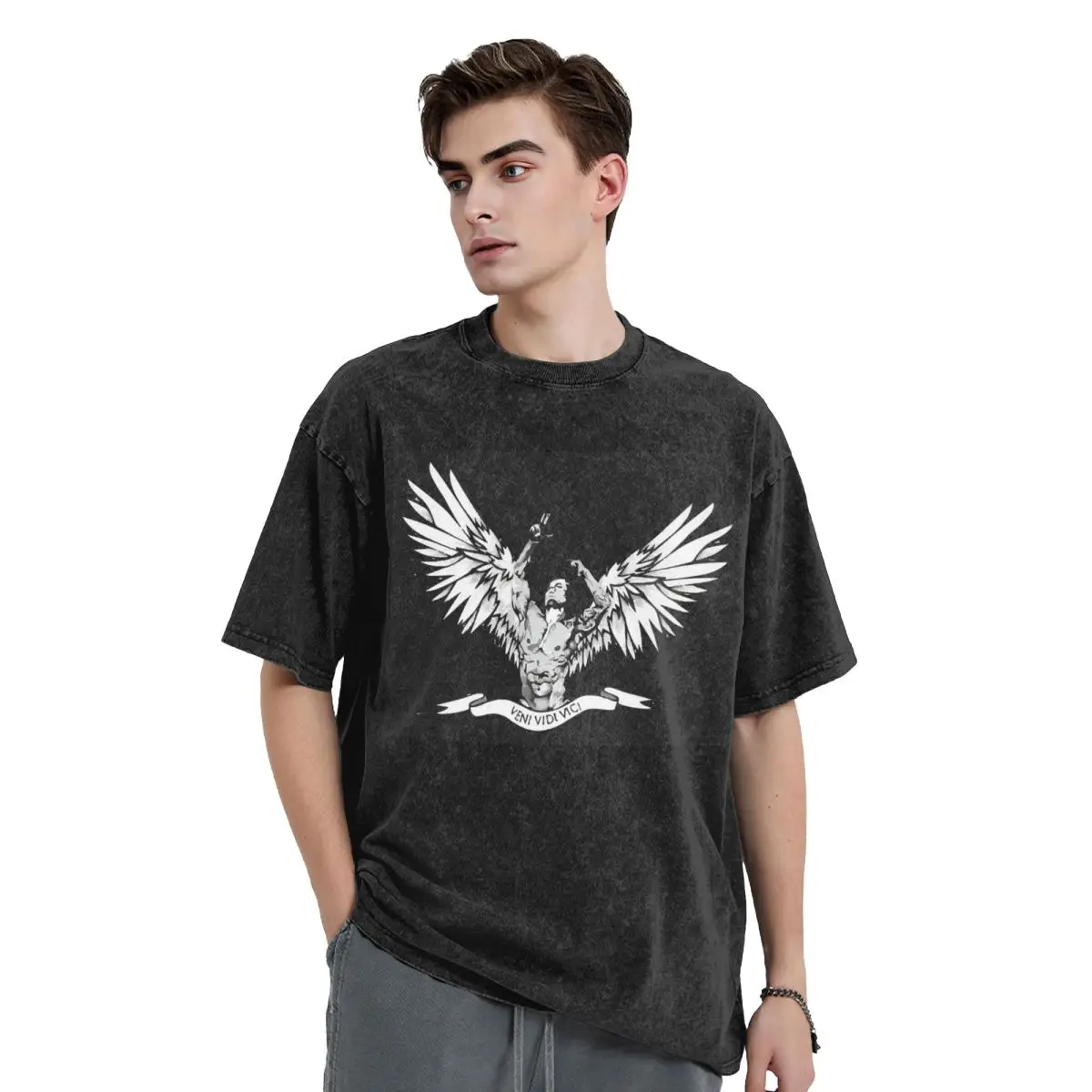 

Zyzz Washed T Shirts Printed Short Sleeve Hip Hop T-Shirt Streetwear Tops Tees for Men Women