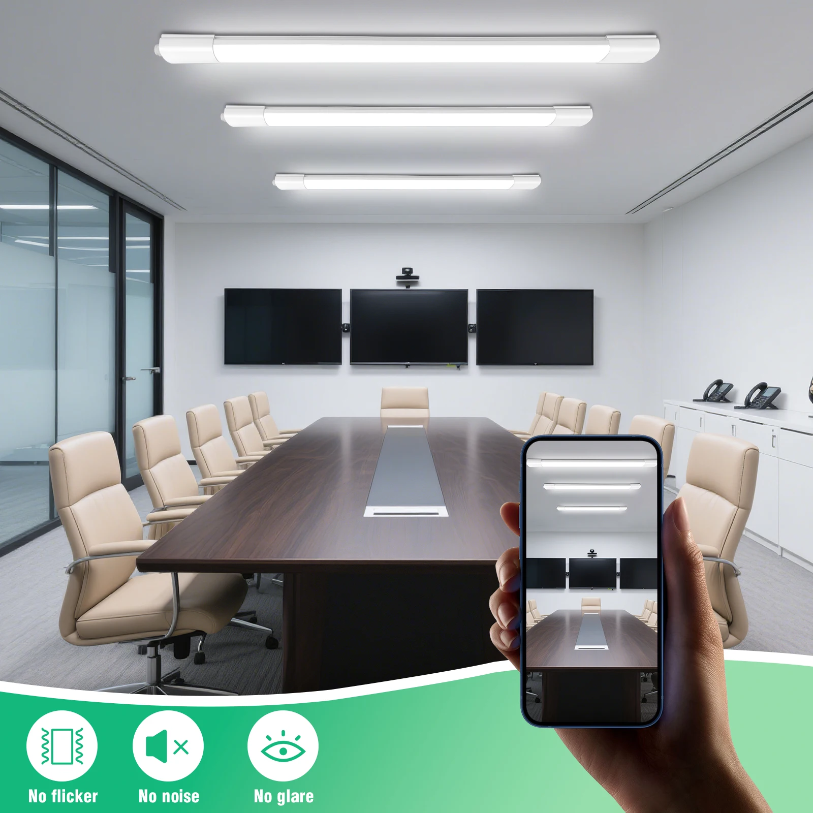 Paquete de 4/2 luces LED para habitación húmeda, 120cm, 36W, 3960LM, IP66, luz de techo enchufable impermeable para garaje, taller, baño, 4000K
