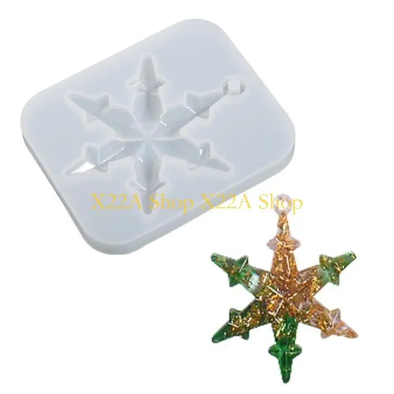 Unique Christmas Wind Pendant Drop Mold Diy Small Snowflake Wind Pendant Wall Hanging Charm Silicone Mold