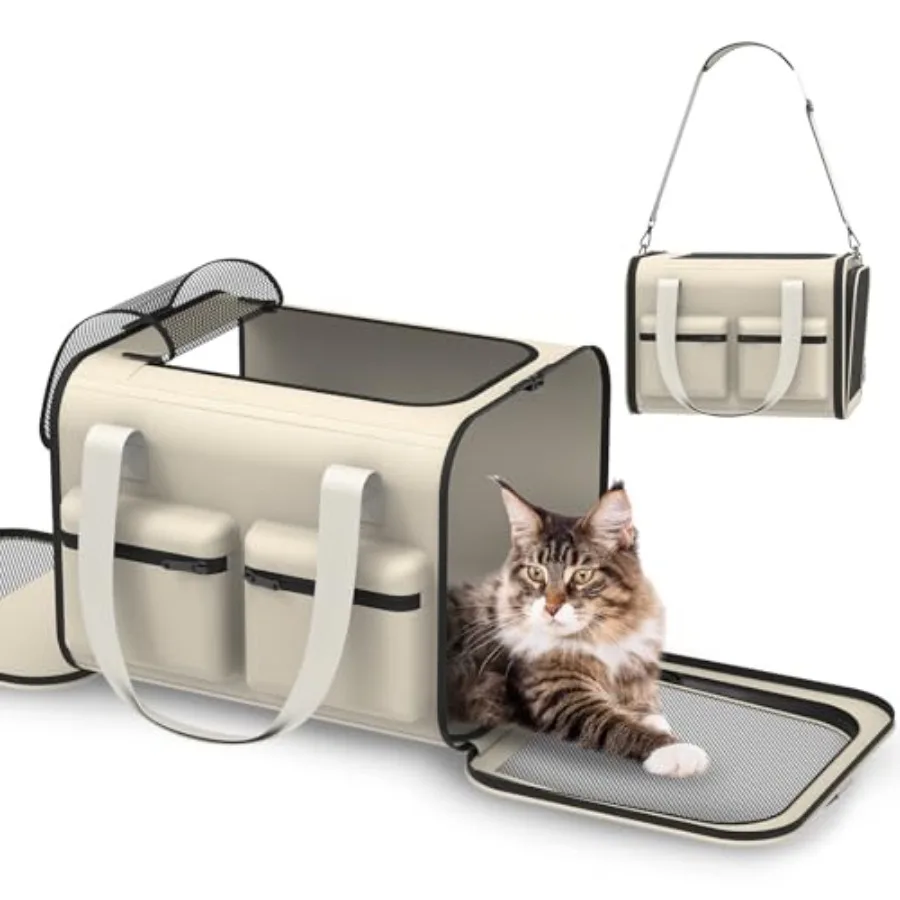 

Cat Carrier Soft Airline Approved Small Dog Travel Carrier Bag for Pets Up to 15Lbs Breathable Comfortable Pet Carrier for Cats