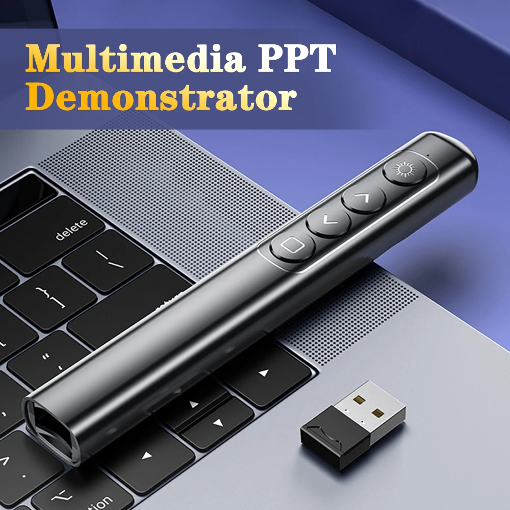 Presentation Clicker for PowerPoint Presentations 2.4GHz Wireless PPT Remote for Computer Laptop Use for Classroom Office