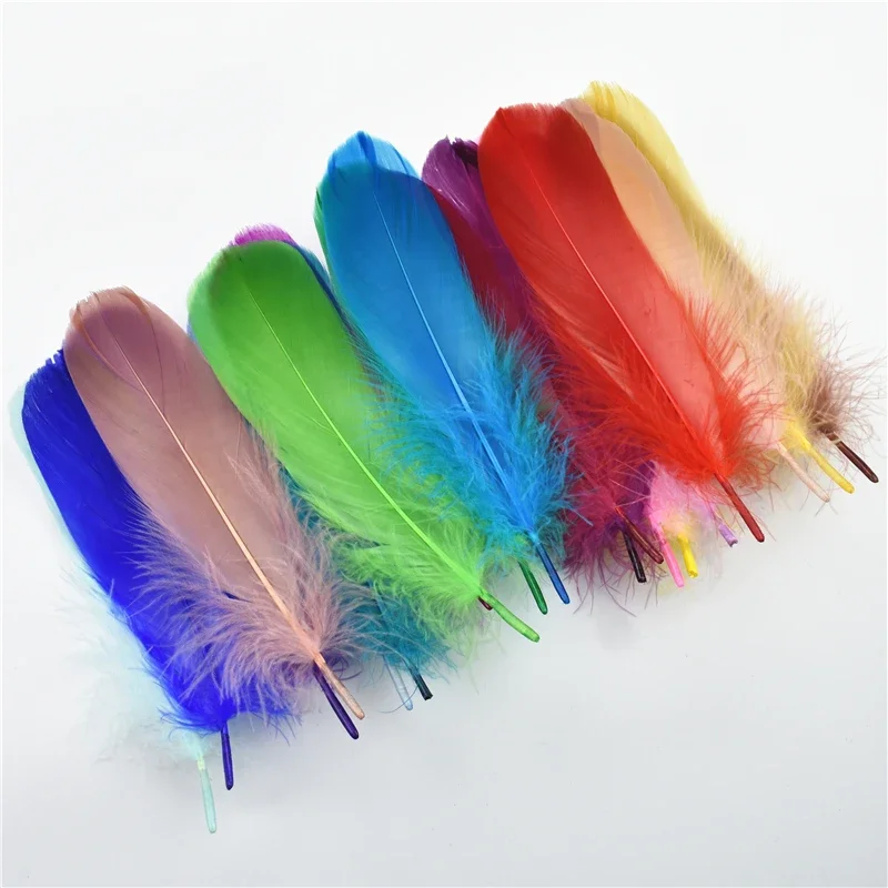 20Pcs/Lot Colorful Goose Feathers for Crafts Decoration DIY Handicraft Accessories Dream Catcher White Black Geese Feather Decor