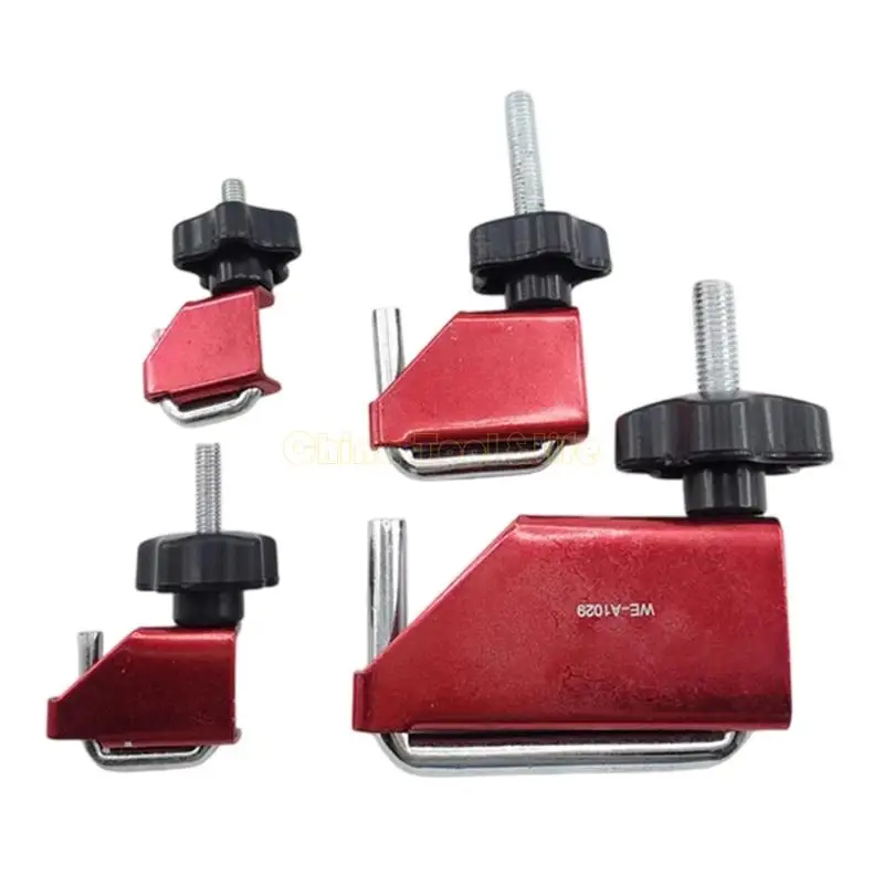

57QF Automotive Pipe Fluid Line Crimp Clamping Kit 4 Size for Fuels Hoses Transmission Lines Brake Fluids Alloy U Bolt Design