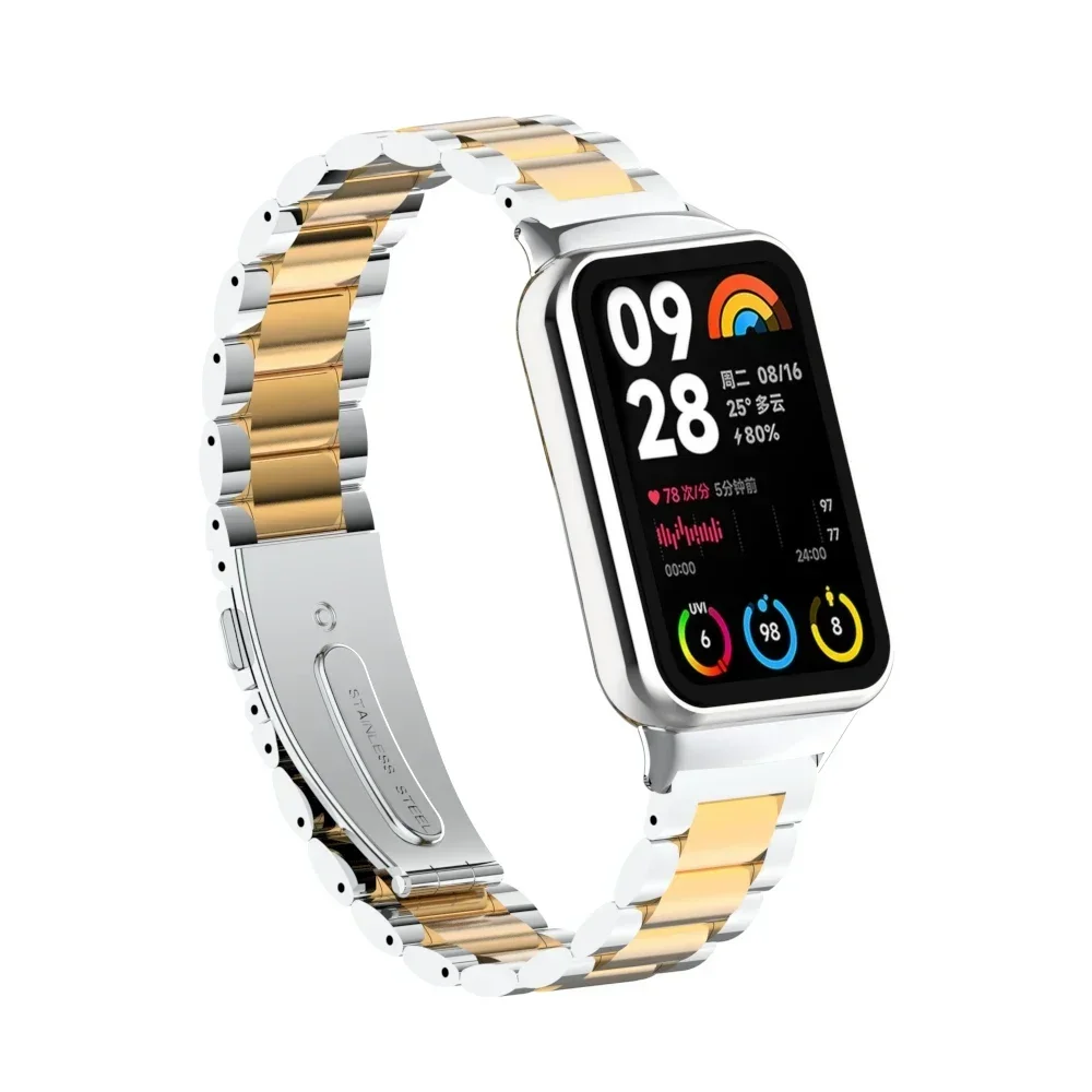 Металлический ремешок для Xiaomi Miband 9 Pro, удобная замена Redmi Watch 4, 5, 6, браслет, браслет Miband 8 Pro, аксессуары Correa