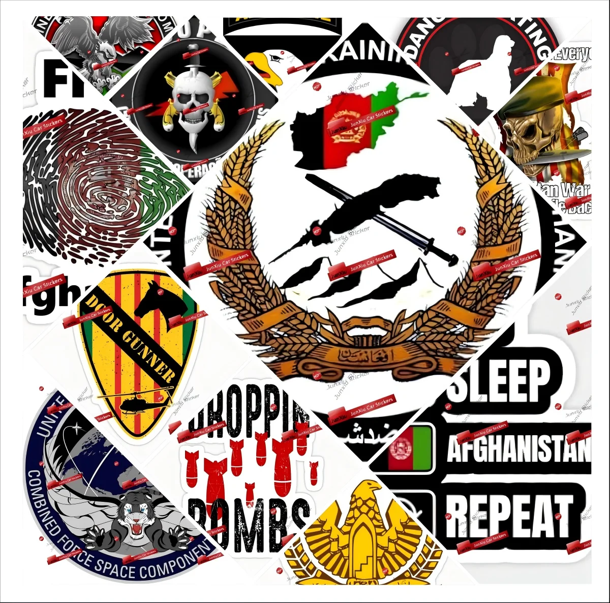 Counterinsurgency Training Center Afghanistan Self-adhesive Vinyl Decal Combined Force Command Afghan Emblem Designs Afg Afghani