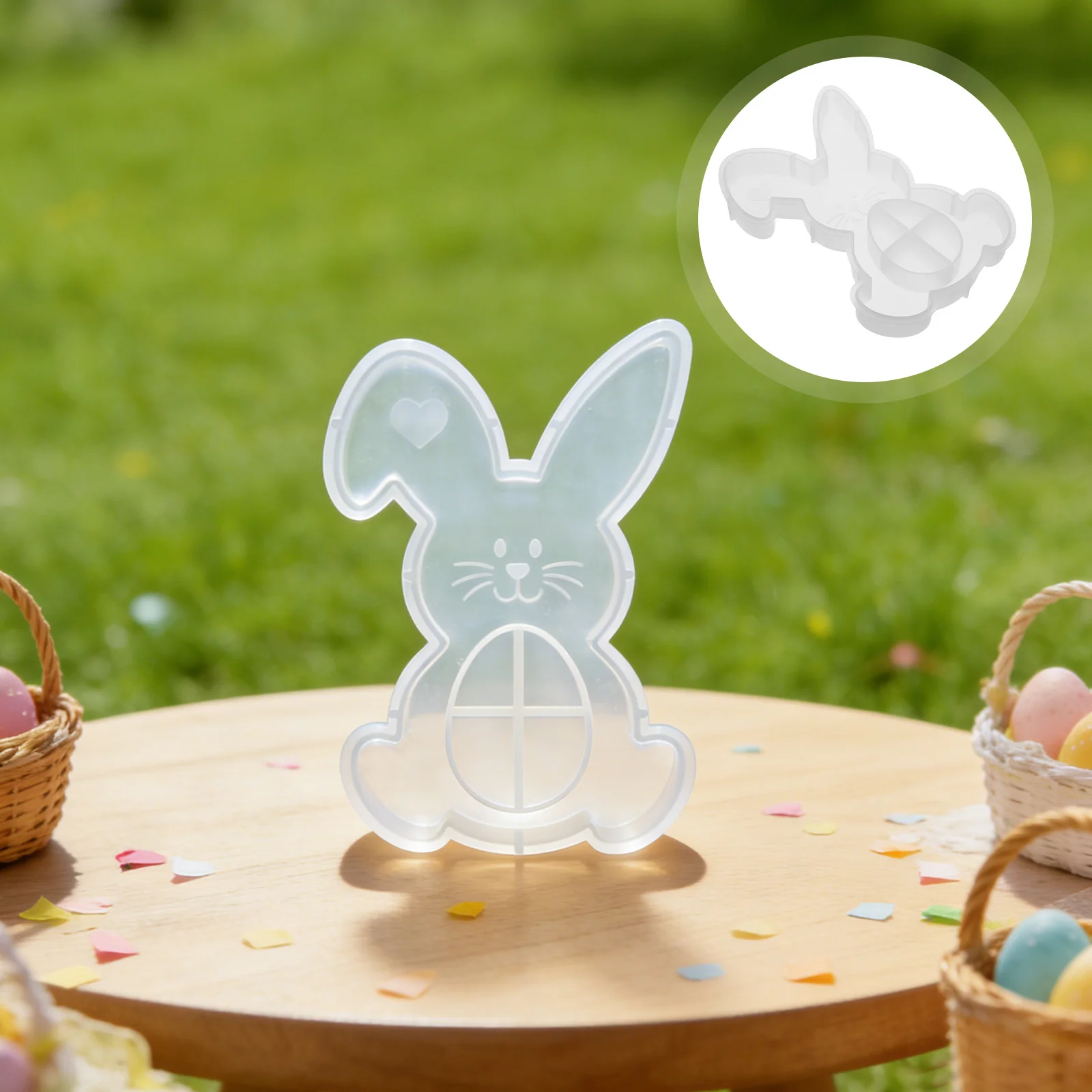 

Bunny Shape Resin Molds 4.8x7.5 Easter Silicone Mold for Resin Bunny Crafts DIY Easter Ornament Decoration Home Use