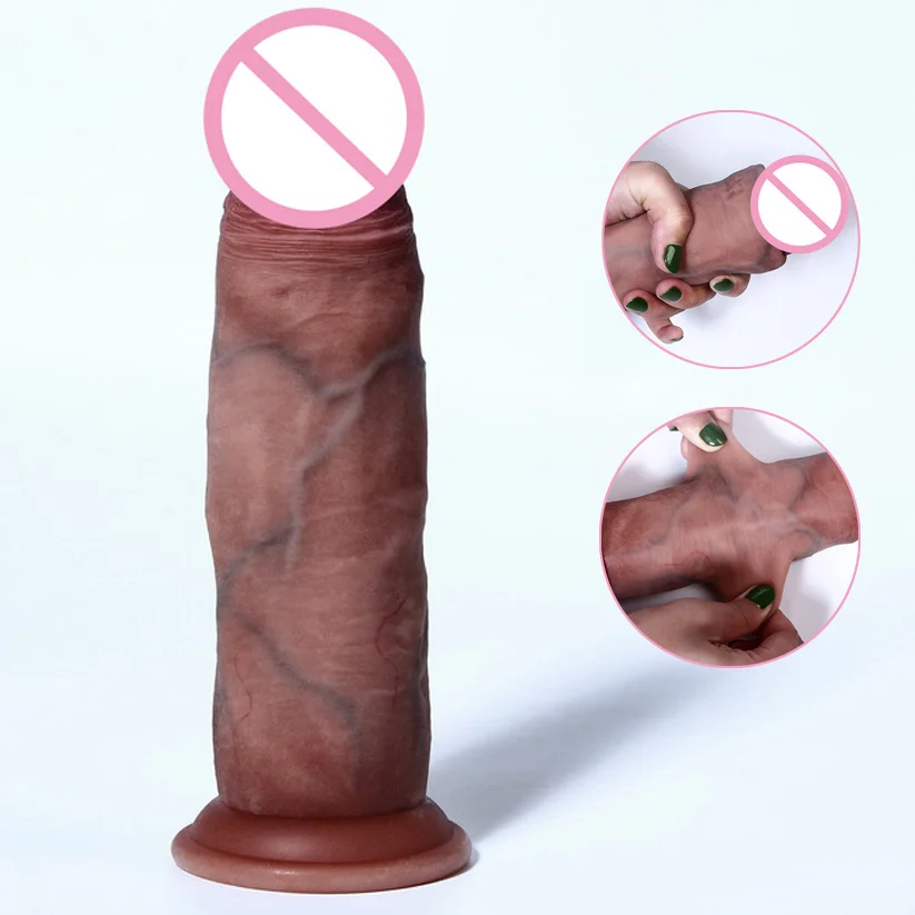 Gros gode en silicone réaliste pour hommes et femmes, ventouse réaliste, bite en caoutchouc Él, jouets sexuels pour adultes, énorme bite de pénis