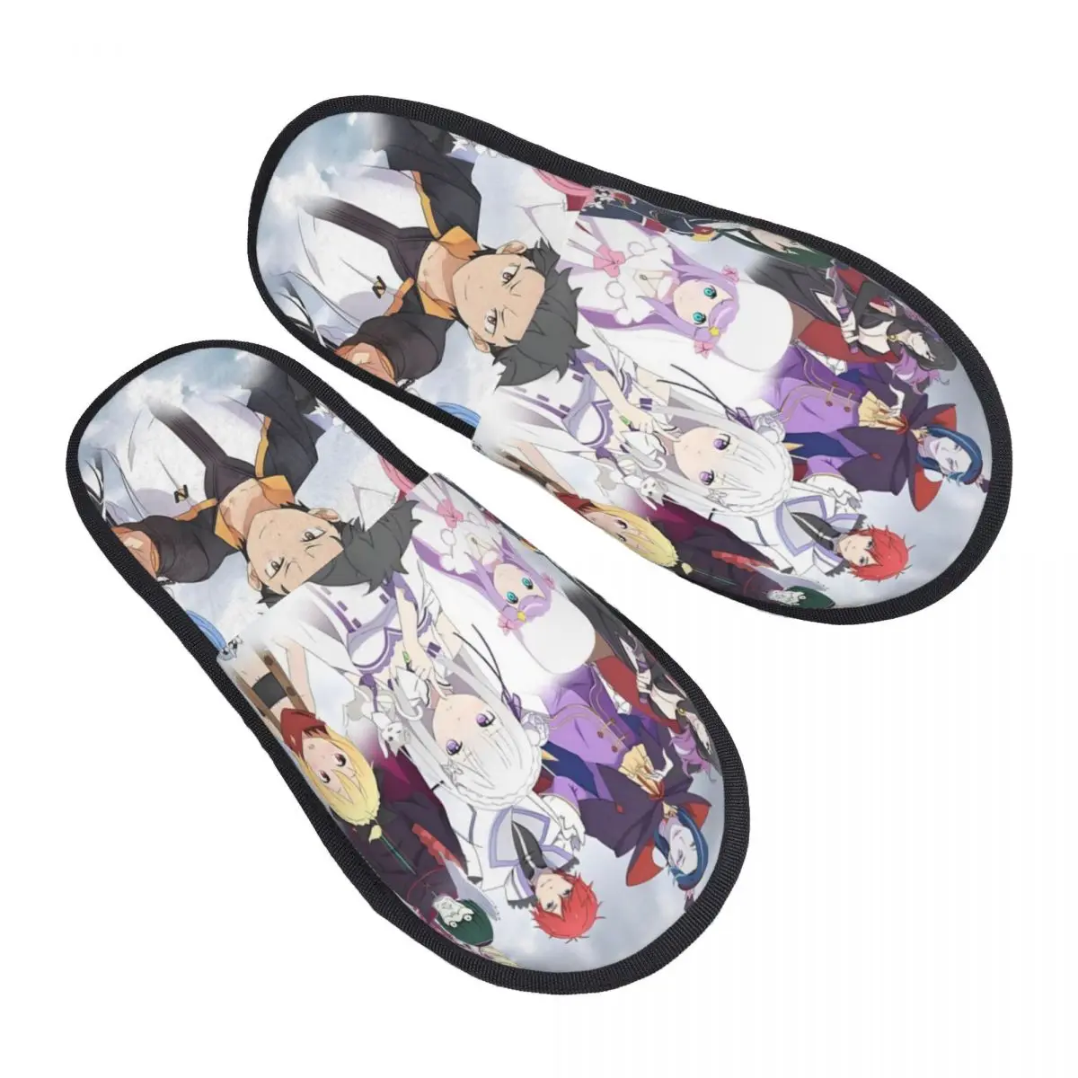 

Классические японские домашние тапочки из мягкой пены с эффектом памяти на заказ Re Zero-Remes, женские удобные теплые тапочки с противоскользящей подошвой в стиле комиксов