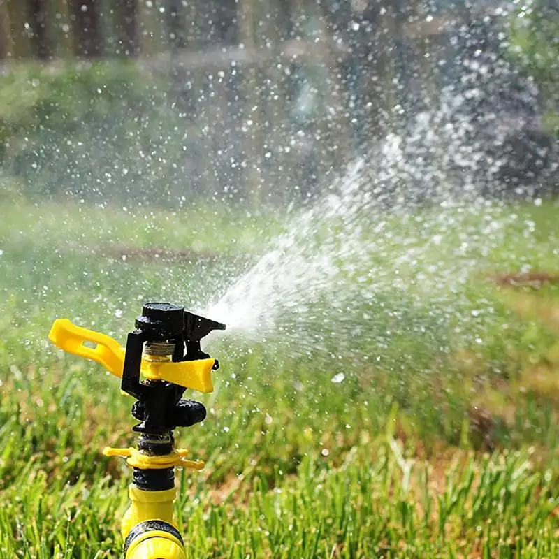 Adjustable Rocker Lawn Sprinkler 360 Degree Rotation Even Spray For Irrigation Agricultural Site Cooling Dust Removal