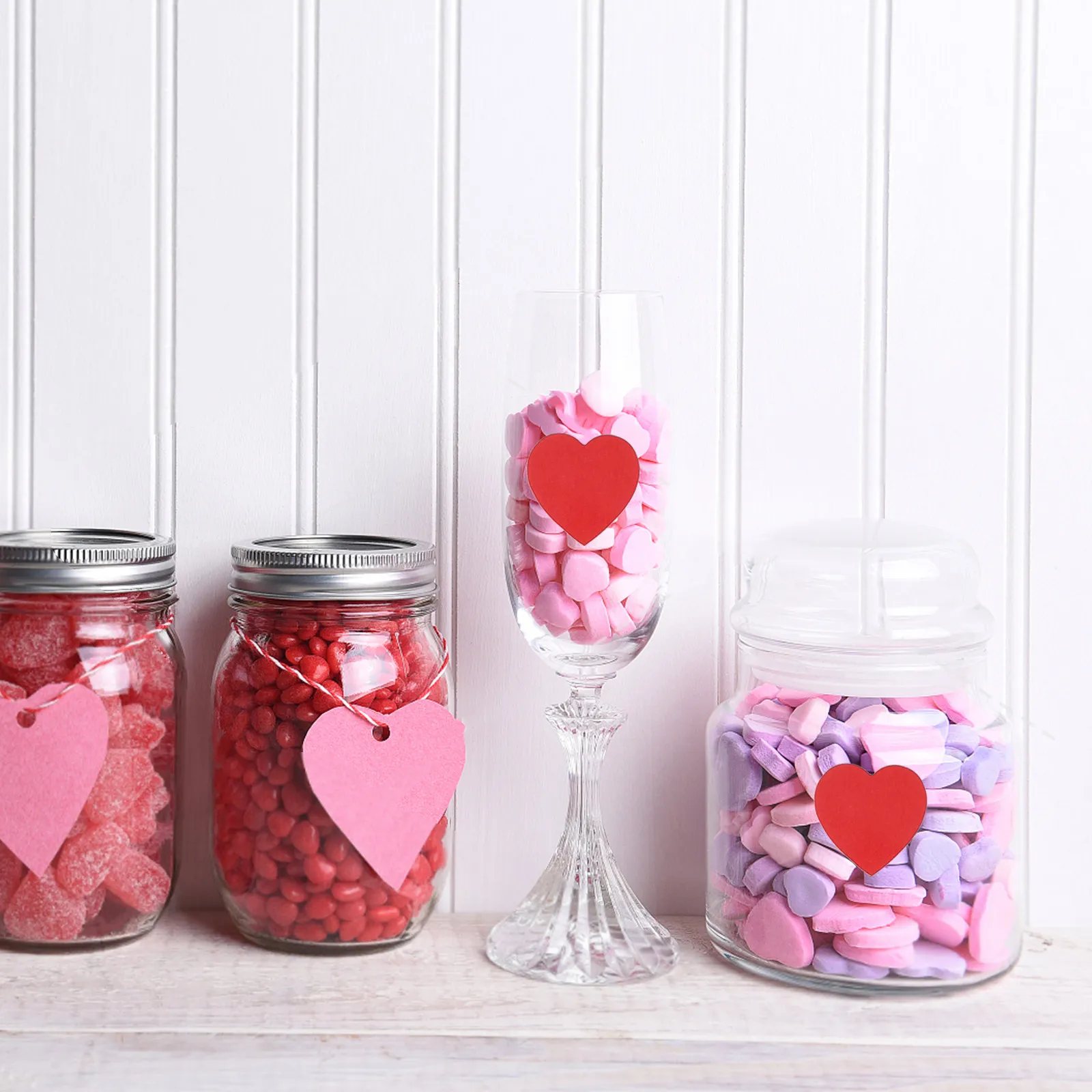 1 Roll Heart Shaped Adhesive Stickers Bulk Pack for Envelopes Sealing Scrapbooking Cards DIY Party Favors Wedding Candy Bags