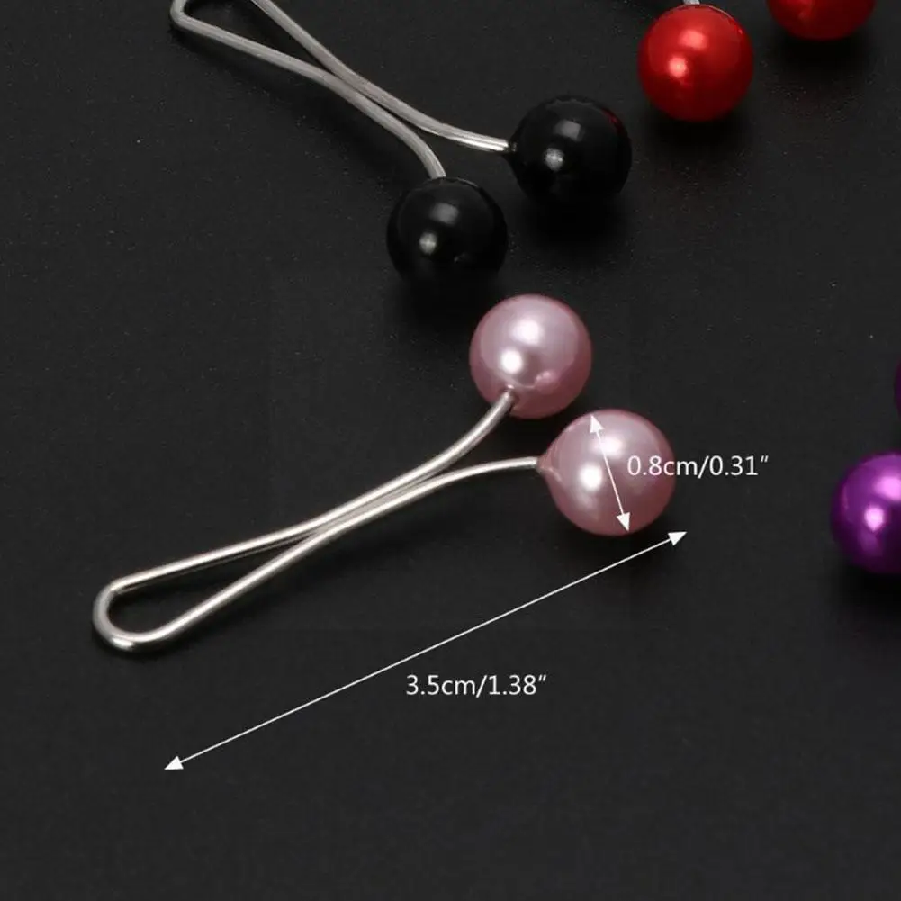 12pcs Multicolor Headscarf Pearl Pins Clips Pins For Women Hijab Scarf Clips Muslim Arab Shawl Islamic Accessories Women Je H7N9