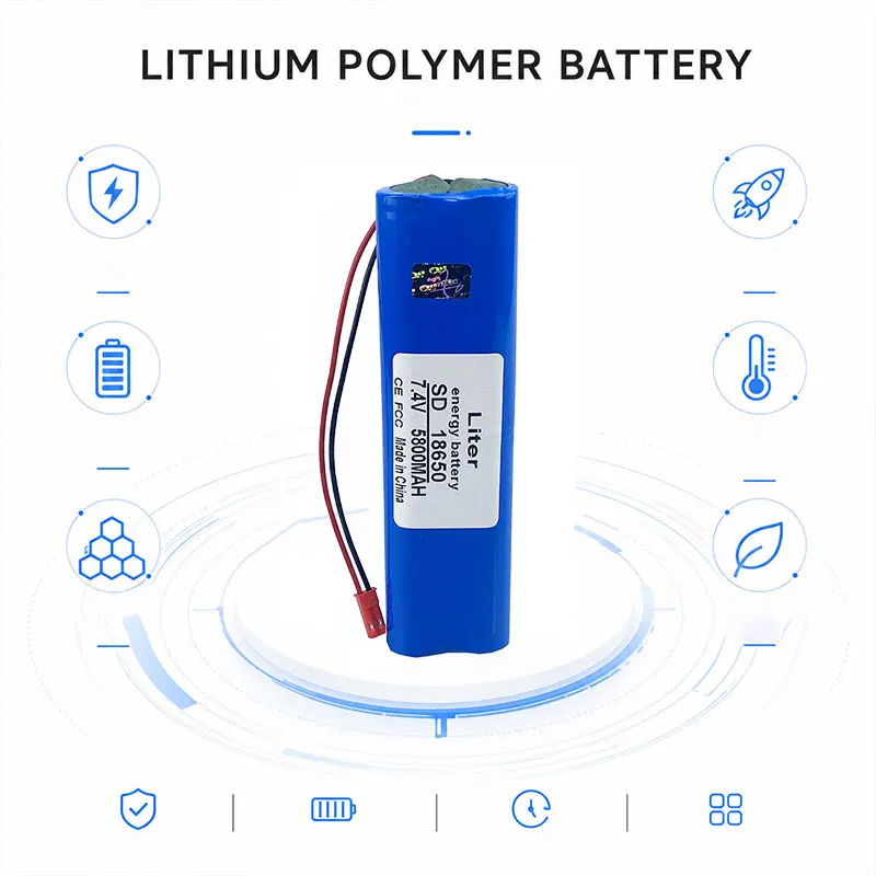 18650-4P2S 5800mah 7.4V polymer lithium battery - Special lithium battery for portable instruments and lamps
