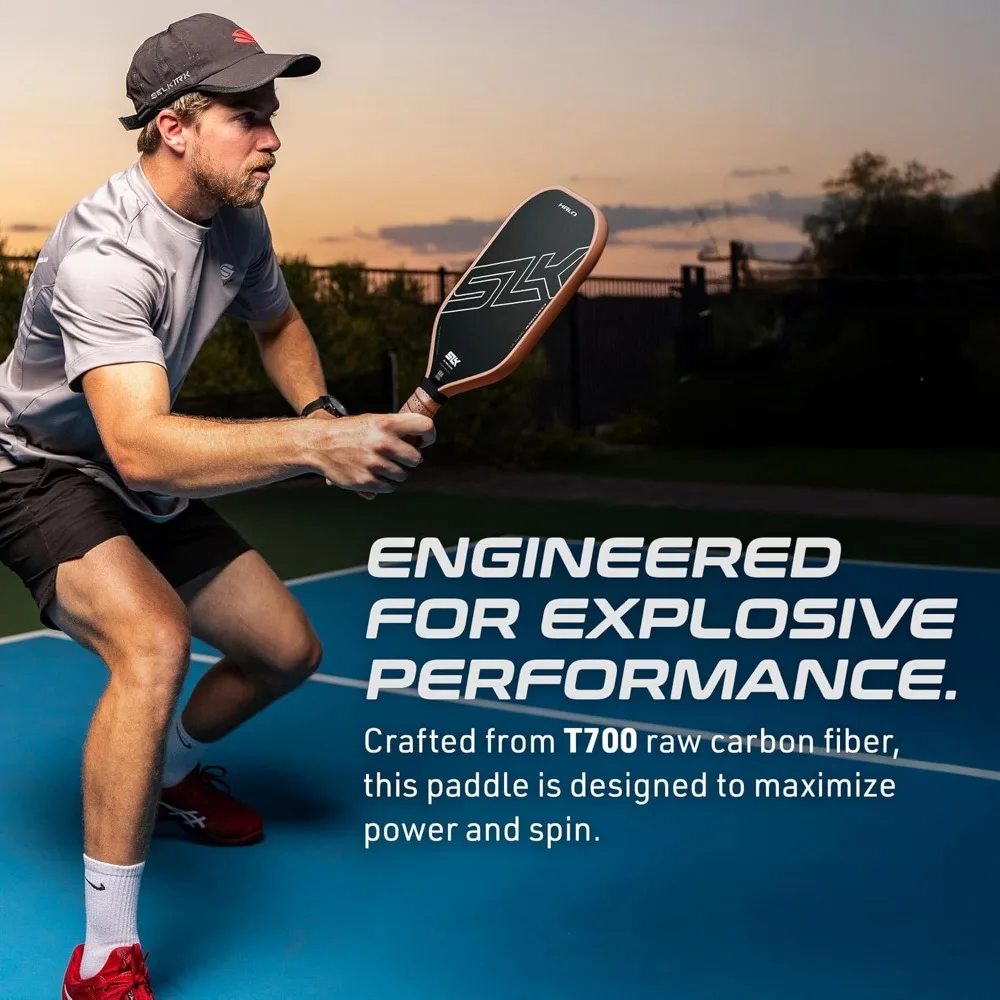 

SLK Halo Raw Carbon Fiber Pickleball Paddle | Designed in The USA | Choose from The T700 Raw Carbon Fiber Power,